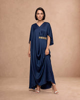 Silk Sidebelt Drape Kaftan - Kaftan - Mizyana