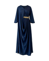 Silk Sidebelt Drape Kaftan - Kaftan - Mizyana