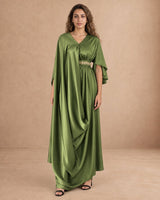 Silky Sidefit Asymmetrical Kaftan - Kaftan - Mizyana