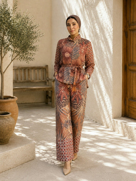 Soléa Mosaic linen pants - Trousers - Mizyana