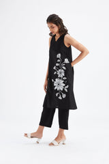 Sora Black kurta set - Two-Piece Set - Mizyana