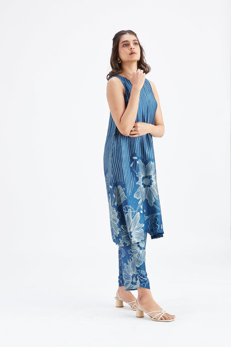 Sora Indigo kurta set - Two-Piece Set - Mizyana