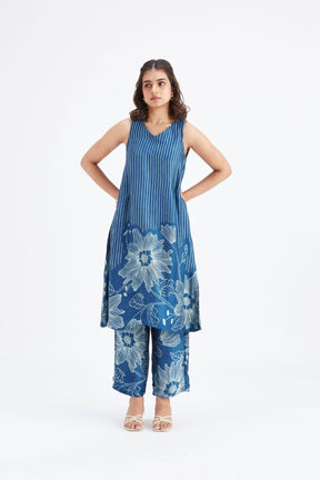 Sora Indigo kurta set - Two-Piece Set - Mizyana