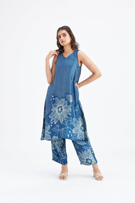 Sora Indigo kurta set - Two-Piece Set - Mizyana