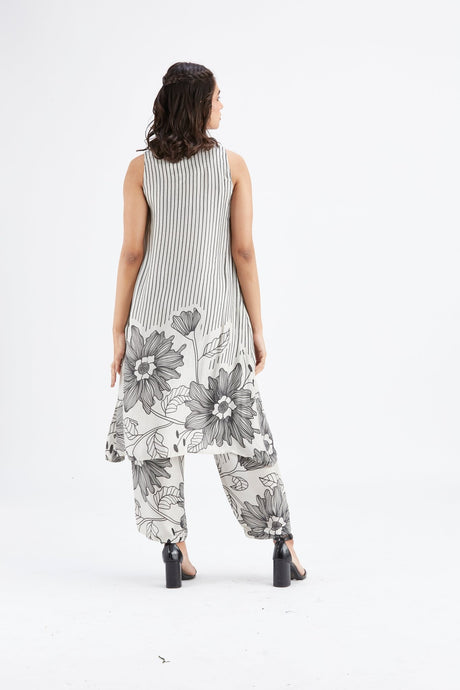 Sora White kurta set - Two-Piece Set - Mizyana