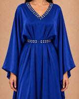 Stone Embellished Crepe Jalabiya - Jalabiya - Mizyana