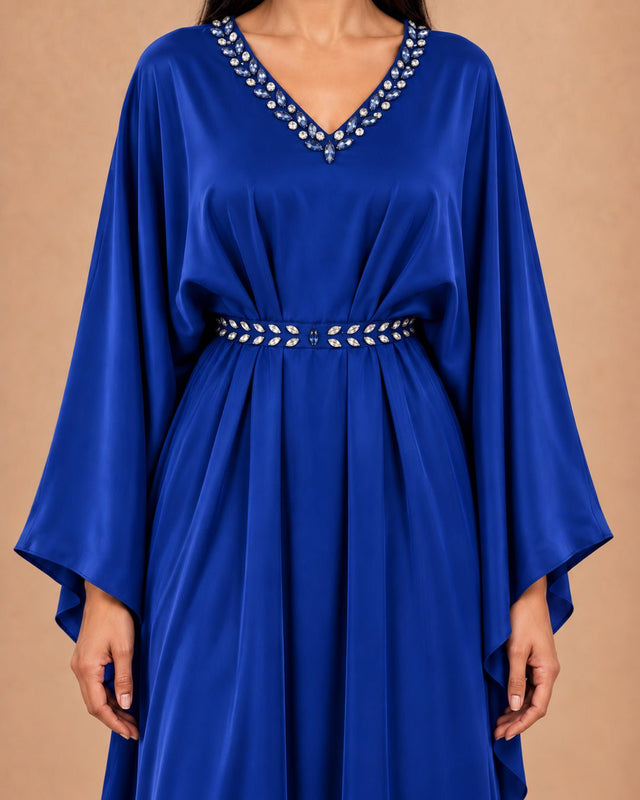 Stone Embellished Crepe Jalabiya - Jalabiya - Mizyana