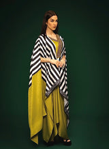 Stria Pleat dress Cape set - Two-Piece Set - Mizyana
