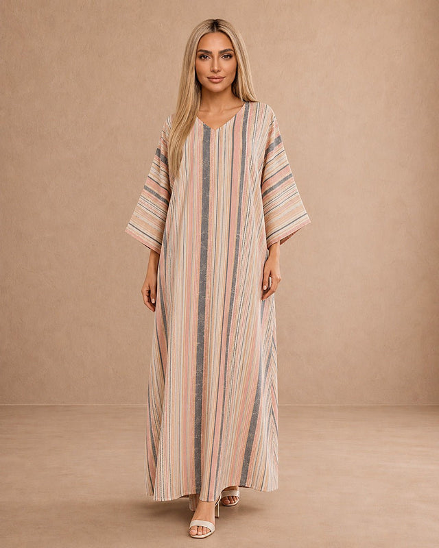 Striped Jacquard Jalabiya - Jalabiya - Mizyana
