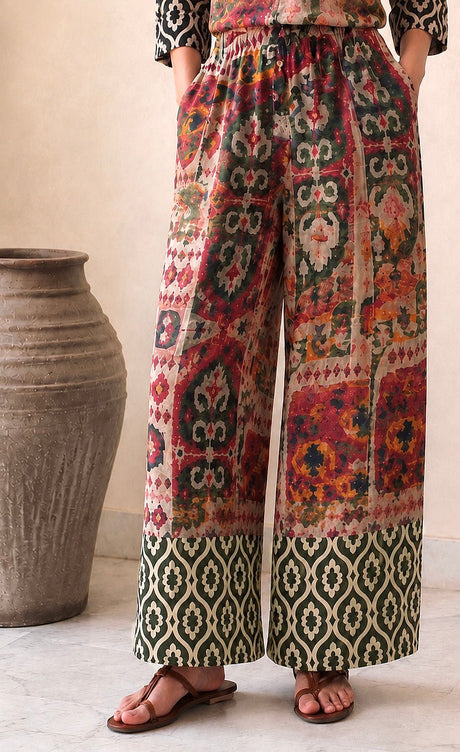 Sultana Satin Pants - Trousers - Mizyana