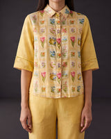 Sunray Floral Cotton Shirt - Shirt - Mizyana