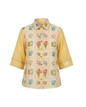 Sunray Floral Cotton Shirt - Shirt - Mizyana
