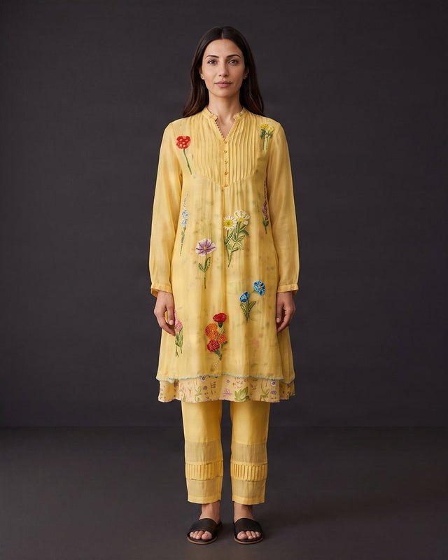 Sunray Pintuck Cotton Kurta - Tunic - Mizyana
