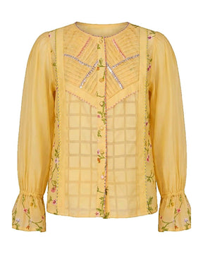 Sunray Pintuck Cotton Shirt - Shirt - Mizyana