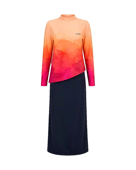 Sunset Mauve Long Edition Swim Top - Swim Top - Mizyana