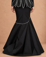 Suro Black Mermaid Stretch Viscose Skirt - Skirt - Mizyana