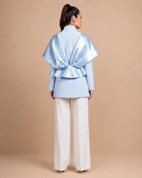 Taffeta and Crepe Ribbon Jacket - Jacket - Mizyana
