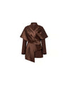 Taffeta and Crepe Ribbon Jacket - Jacket - Mizyana