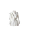 Taffeta Floral Sculptural Statement Jacket - Jacket - Mizyana