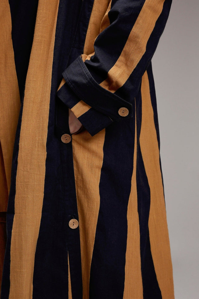 Tan-Brown Jacket & A-Line Shift Dress Set (2 PCS) - Dress - Mizyana