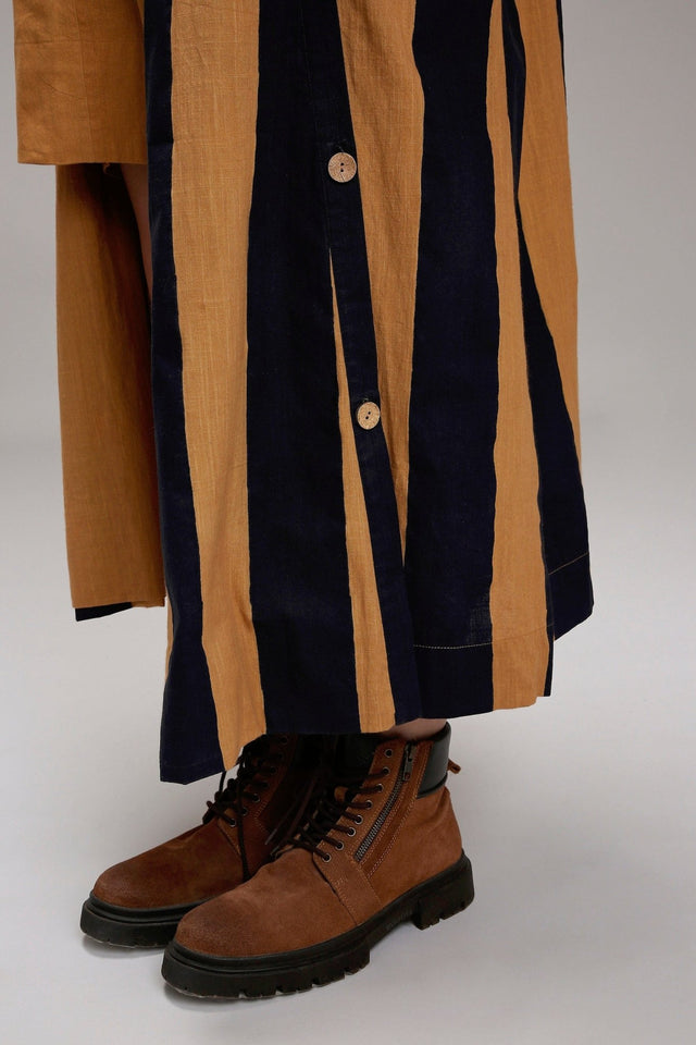 Tan-Brown Jacket & A-Line Shift Dress Set (2 PCS) - Dress - Mizyana