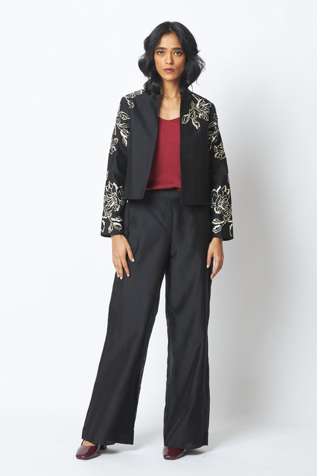 Teresa - Sequin Short Jacket & Pant Set - Two-Piece Set - Mizyana