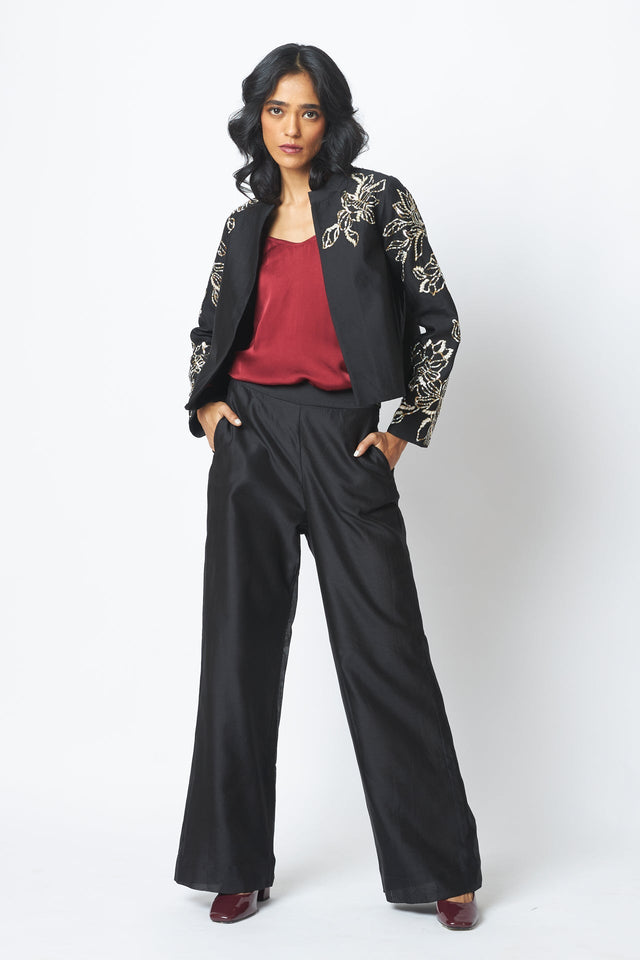 Teresa - Sequin Short Jacket & Pant Set - Two-Piece Set - Mizyana