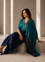 Turq Draping skirt set - Two-Piece Set - Mizyana