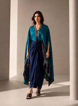 Turq Draping skirt set - Two-Piece Set - Mizyana