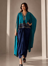 Turq Draping skirt set - Two-Piece Set - Mizyana