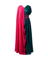 Two-Tone Drape Kaftan - Kaftan - Mizyana