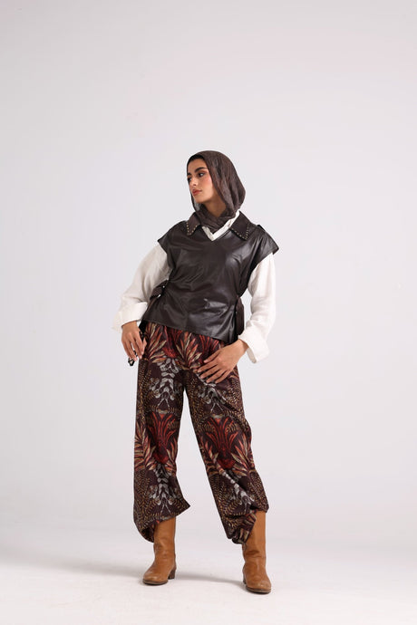 Velvet Vel-lux-Pants "Brown" - Trousers - Mizyana