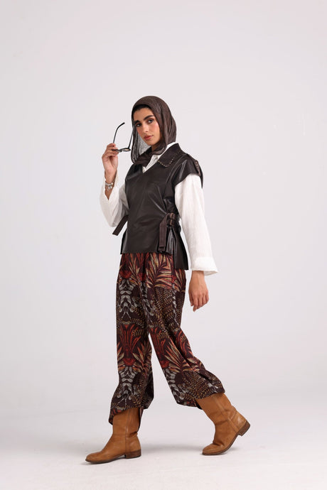 Velvet Vel-lux-Pants "Brown" - Trousers - Mizyana