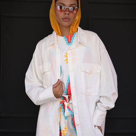 White Linen Shirt - Shirt - Mizyana
