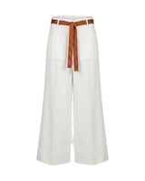 Wide-Leg Cotton Pants - Trousers - Mizyana