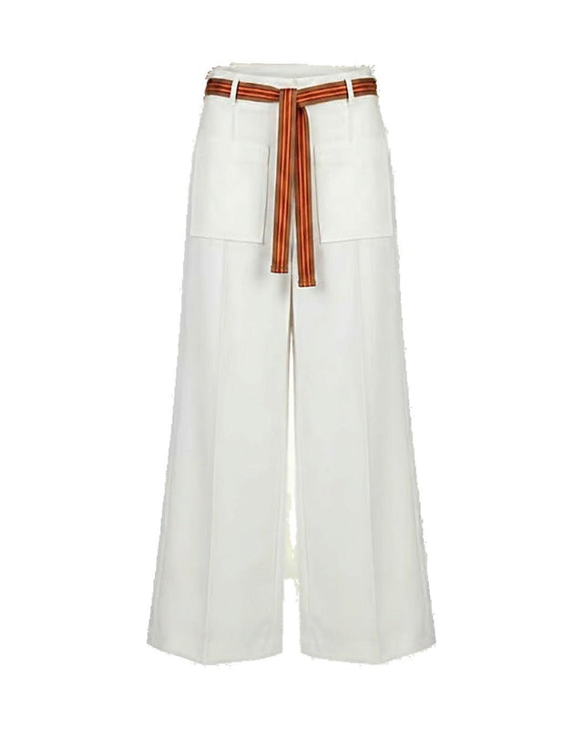 Wide-Leg Cotton Pants - Trousers - Mizyana