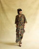 Wild Dusk Kaftan Dress & Skirt Set - Two-Piece Set - Mizyana