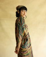 Wild Dusk Kaftan Dress & Skirt Set - Two-Piece Set - Mizyana