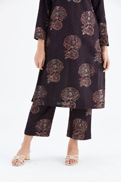 Yara Black kurta set - Two-Piece Set - Mizyana