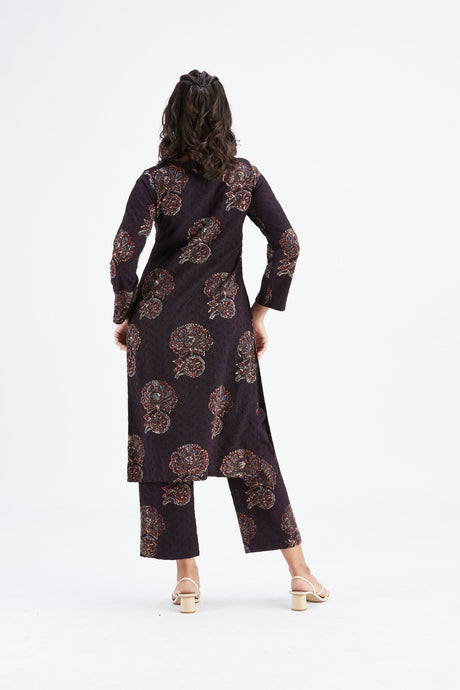 Yara Black kurta set - Two-Piece Set - Mizyana