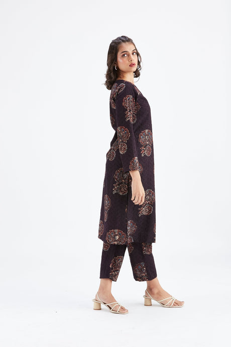 Yara Black kurta set - Two-Piece Set - Mizyana