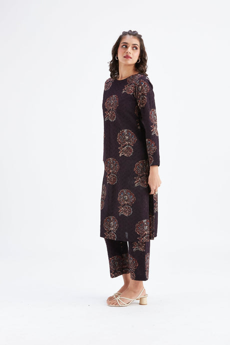 Yara Black kurta set - Two-Piece Set - Mizyana