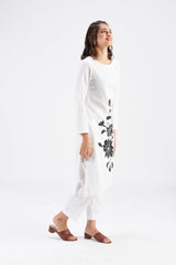 Yara White kurta set - Two-Piece Set - Mizyana