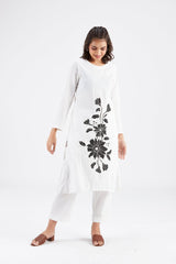 Yara White kurta set - Two-Piece Set - Mizyana