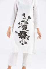 Yara White kurta set - Two-Piece Set - Mizyana