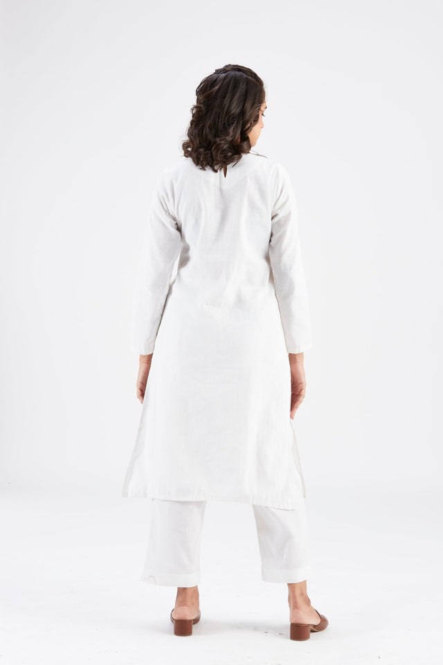 Yara White kurta set - Two-Piece Set - Mizyana