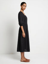 Zoe Black Chanderi Dress - Dress - Mizyana