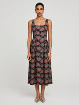 Zoe Sleeveless Black Poppy Modal Dress - Dress - Mizyana