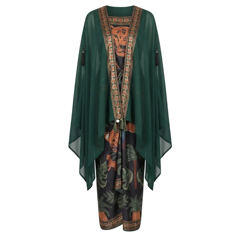 Nimra Cape & Dress Kaftan Set