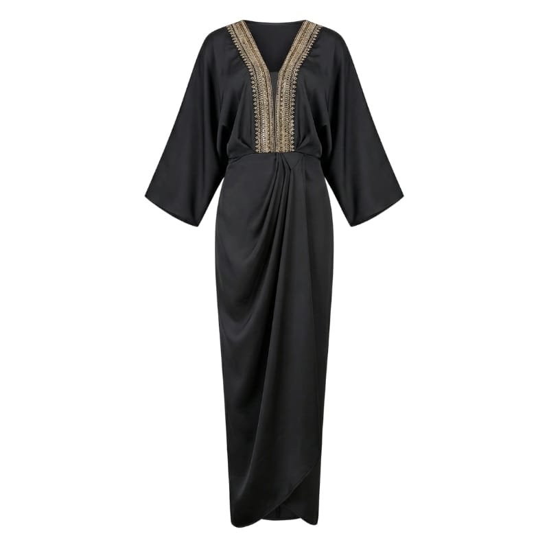 Zarafah Black Pleated Casual Daraa